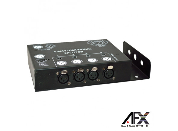 Afx Light   Distribuidor DMX 4 Vias 1 Entrada